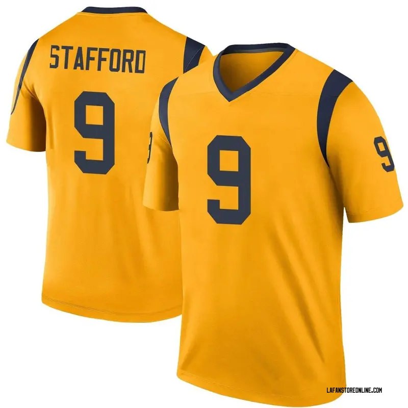 Men's Gold Legend Matthew Stafford Los Angeles Color Rush Jersey